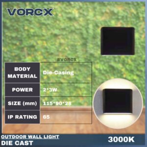 LH 58 LED Outdoor Weatherproof Wall Light 3000K Warm White IP65