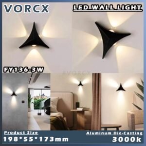 LH 136-3W LED Outdoor Weatherproof Wall Light 3000K Warm White IP65