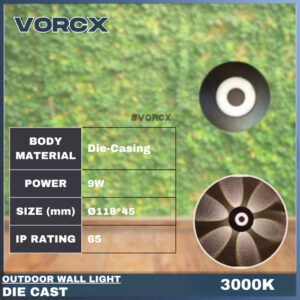 LH 1785A LED Outdoor Weatherproof Wall Light 3000K Warm White IP65