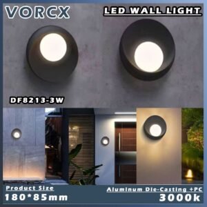 LH DF8213 3W LED Outdoor Weatherproof Wall Light 3000K Warm White IP65