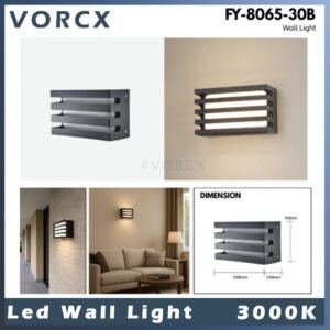 LH FY8065 LED Outdoor Weatherproof Wall Light 3000K Warm White IP65