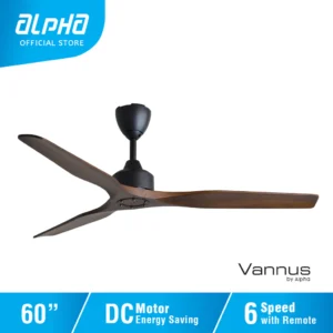 ALPHA Vannus KS1 3B DC Motor Ceiling Fan with 3 Blades 6 Speed Remote (56"/60")
