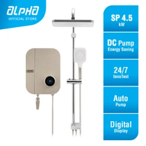 ALPHA WES7/D-i LED Digital Screen Rain Shower Instant Water Heater DC Pump