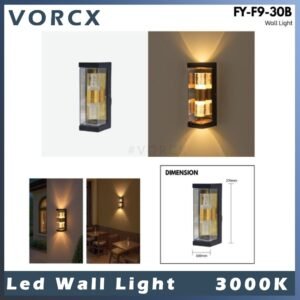 LH FY F9 LED Outdoor Weatherproof Wall Light 3000K Warm White IP65