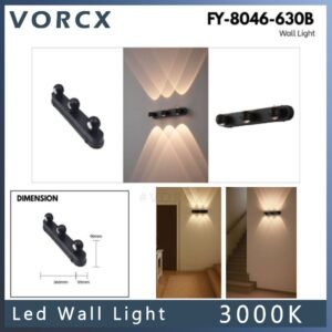 LH FY8046 LED Outdoor Weatherproof Wall Light 3000K Warm White IP65