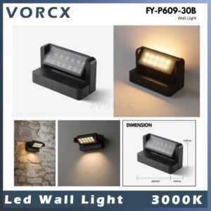 LH FYP609 LED Outdoor Weatherproof Wall Light 3000K Warm White IP65