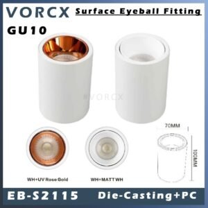 EB S2115W 70mm White Surface Spotlight Casing