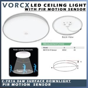 Lampros C-7016 36W Radar Sensor Surface Downlight