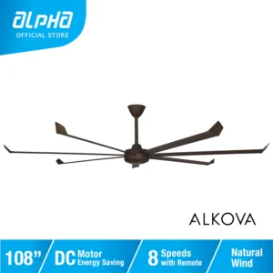 ALPHA Alkova SUR G2 DC Motor Ceiling Fan with 7 Blades 8 Speed Remote (72"/84"/96"/108")