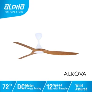 ALPHA Alkova MONTI DC Motor Ceiling Fan with 3 Blades 8 Speed Remote (72")