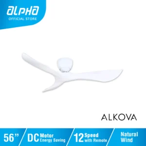 ALPHA Alkova KOKO G2 HG DC Motor Ceiling Fan with 3 Blades 12 Speed Remote (40"/56")