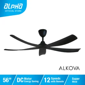 ALPHA Alkova ESTELL 5B DC Motor Ceiling Fan with 5 Blades 12 Speed Remote (38"/46"/56")