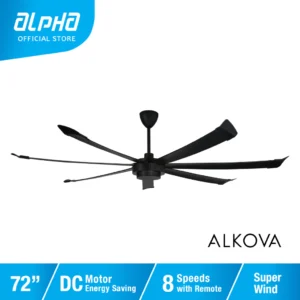 ALPHA Alkova AMAX7 DC Motor Ceiling Fan with 7 Blades 8 Speed Remote (62"/72")