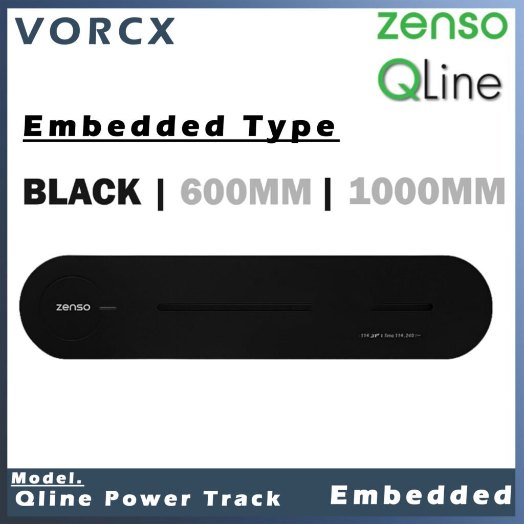 ZENSO QLine Power Track Embedded Type Round Black Color