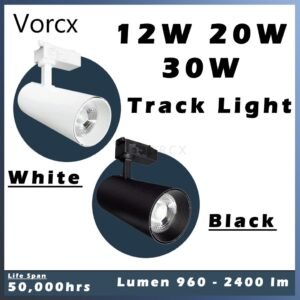 LH CT2 LED Track Light Black White 12W 20W 30W COB Spotlight