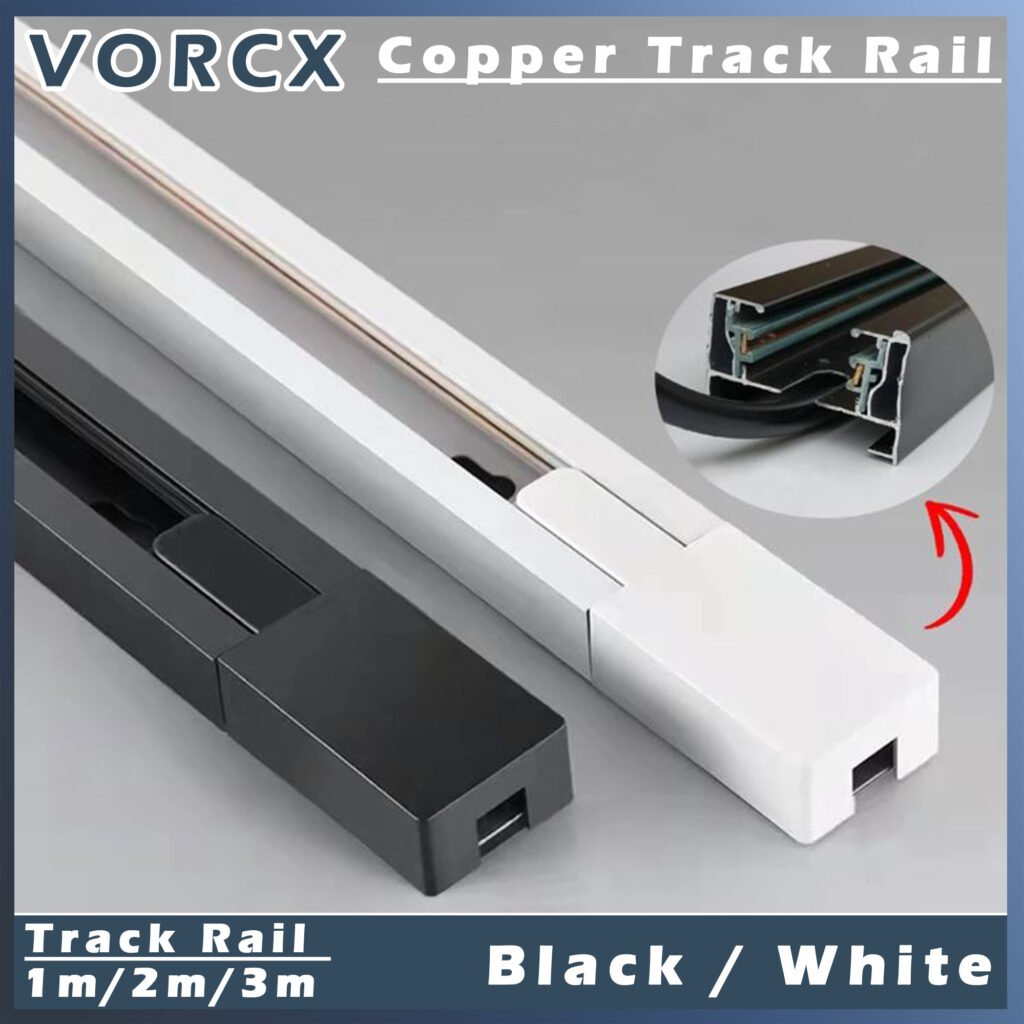 Copper Track Rail with Hard Metal Alloy Track Light