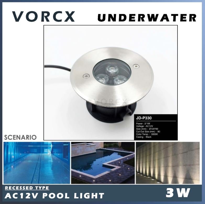 LH JD-P3 Underwater Pool Light 3W 3000K RGB No ratings yet 0 Sold