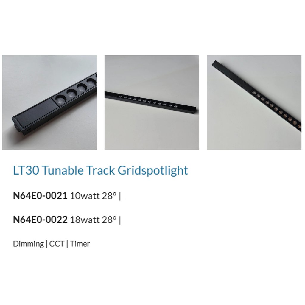 Simon LT30 Slim Track Gridspotlight | 10W 18W 28D