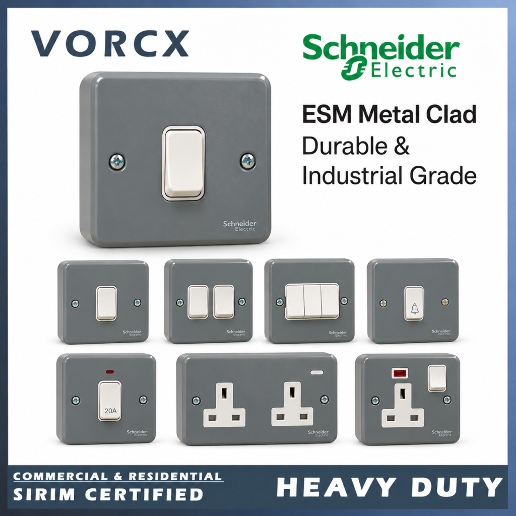 (SIRIM) Schneider ESM Metal Clad Switch & Socket