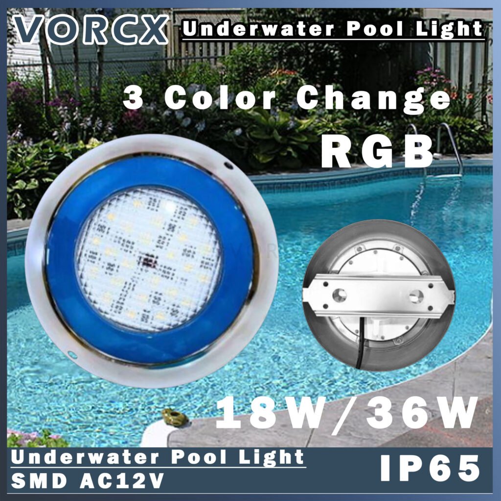 LH LGT Pool Underwater Light 18W/36W 3Color & RGB IP65