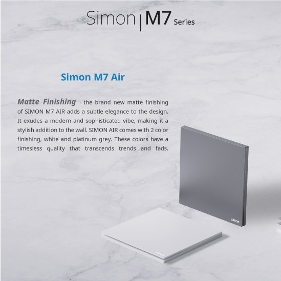 Simon M7 Series Platinum White & Platinum Grey & Platinum Champagne Switches / Socket Outlet - Image 5