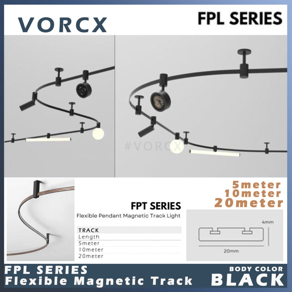 FPT FLEXIBLE PENDANT MAGNETIC TRACK LIGHT 5M 10M 20M