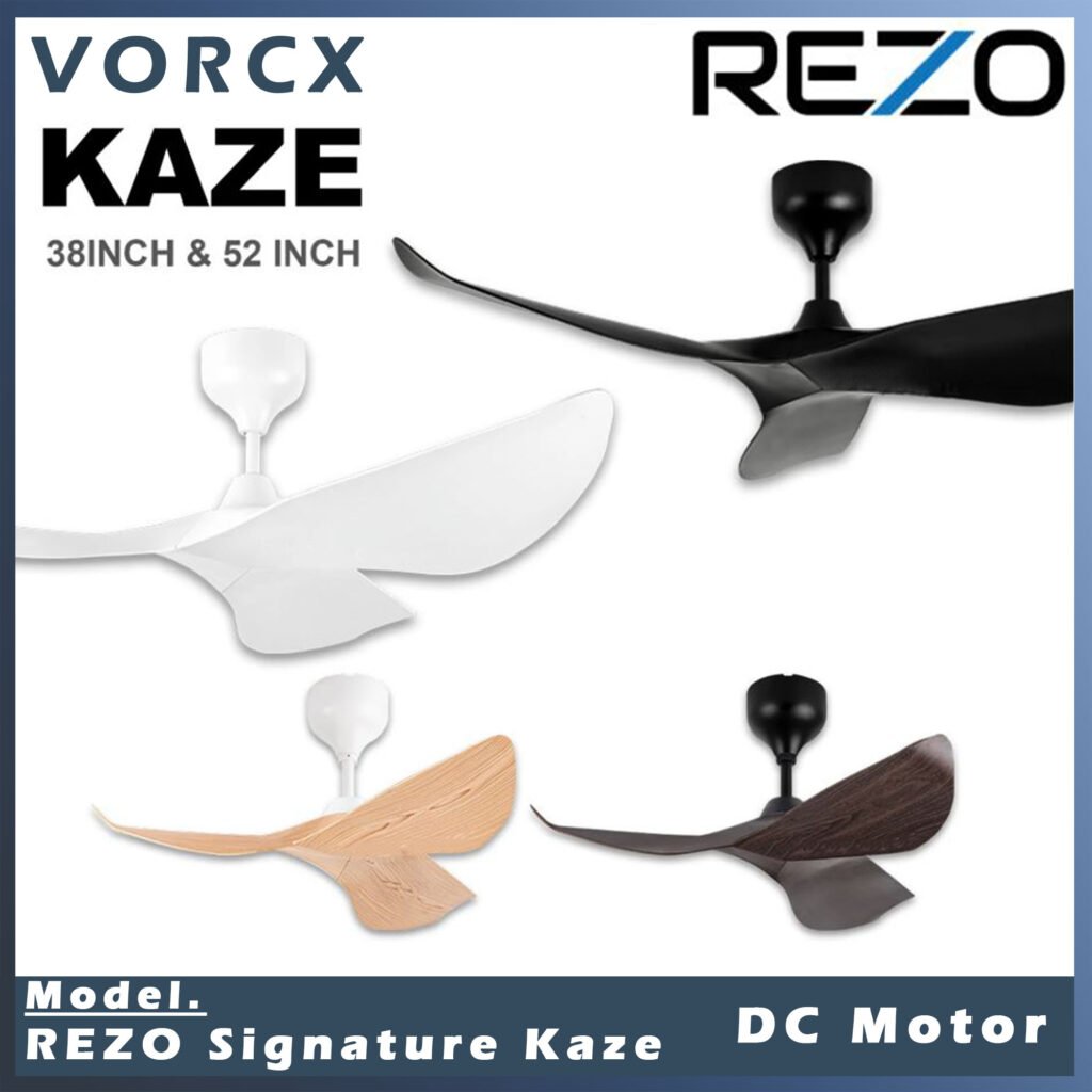 REZO SIGNATURE SERIES KAZE 38"/52" Ceiling Fan DC Motor