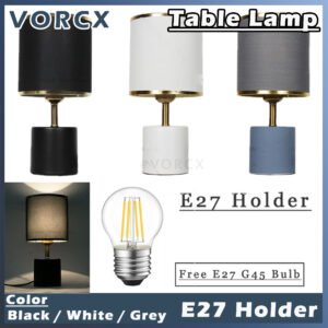CM-24 E27 Holder Classic Table Lamp Black/ White /Grey