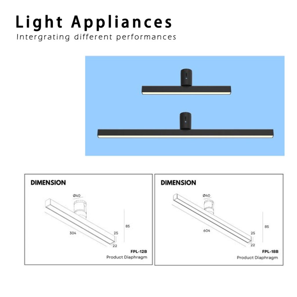 (FPL-12/18)FPT FLEXIBLE PENDANT MAGNETIC TRACK LIGHT