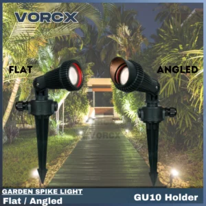 LH FY302 GU10 Garden Spike Light Fitting Flat / Angled 180 Adjustable