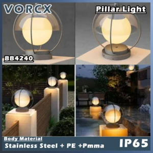 LH 4240 LED Built in Led Pillar Light 12" 16" 3000k ip65
