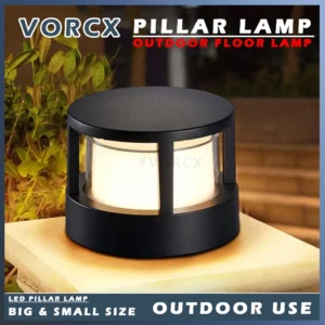 ES LED Pillar Lamp Outdoor Weatherproof Floor Garden Light