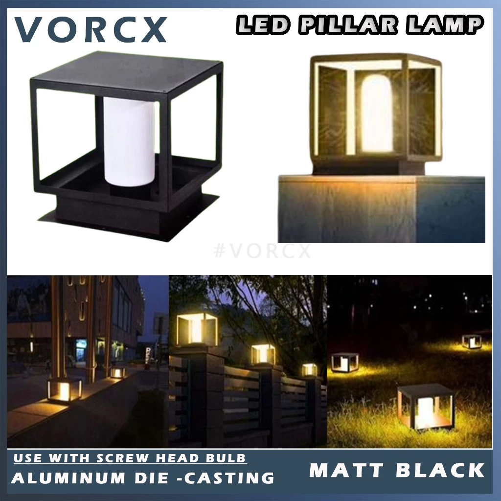LH Z1 LED PILLAR LAMP E27 FITTING HOLDER IP65