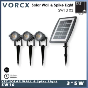 YET SW10 Triplet Solar Spike Light 3000k