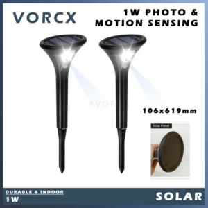 LH 0130PP Solar Spike Lamp 1W Adjustable Height PIR Photo Sensing