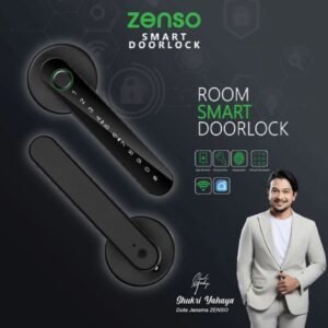 ( ZDL048 ) ZENSO Smart Room Lock Smart Digital Lock Password Fingerprint Key Card Smart App Kunci Pintu Pintar doorlock