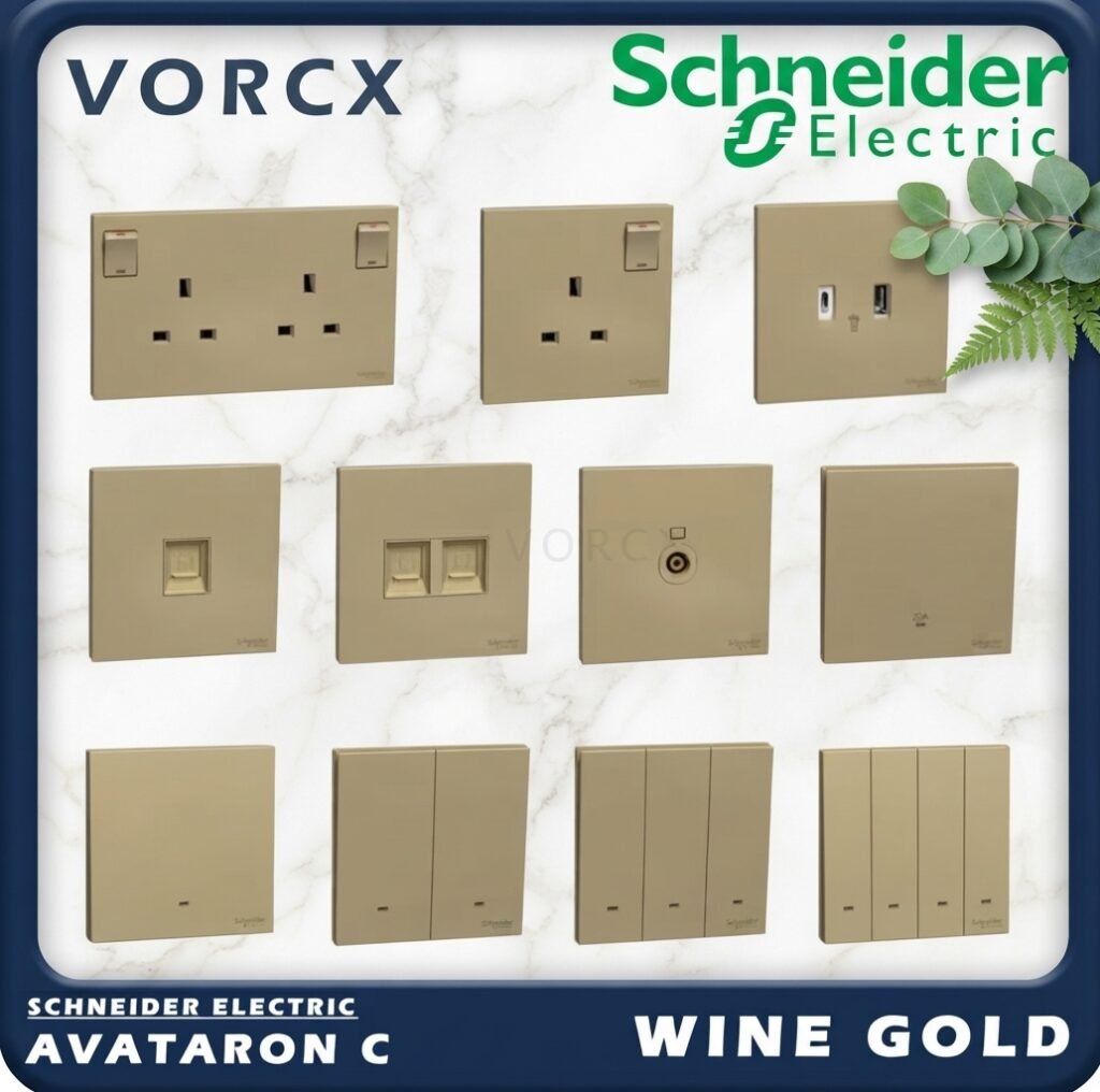 Schneider [ AvatarOn C ] Series Wine Gold Switches & Socket