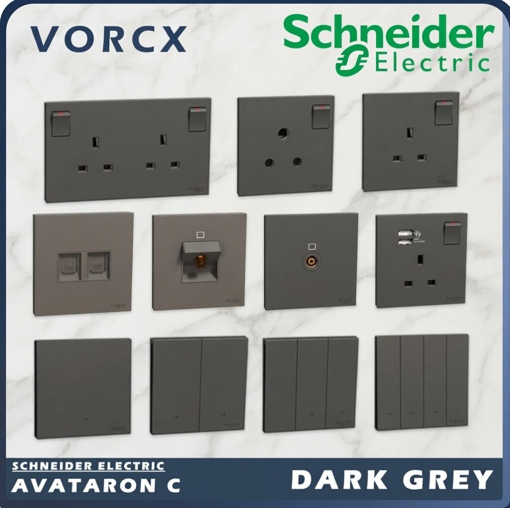 Schneider [ AvatarOn C ] Series Dark Grey Switches & Socket