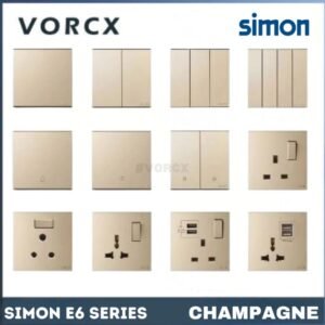 Simon E6 Series Switch / Switches & Socket CHAMPAGNE GOLD