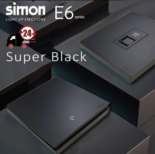 Simon E6 Series Switch / Switches & Socket BLACK - Image 2