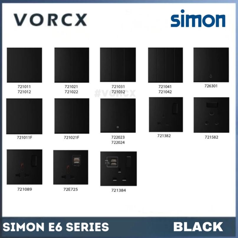 Simon E6 Series Switch / Switches & Socket BLACK