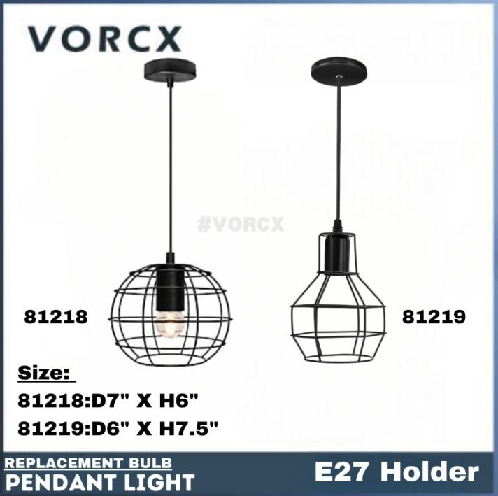 CM-81218/81219 Modern Pendant Light Dining Lamp Fitting E27 Holder