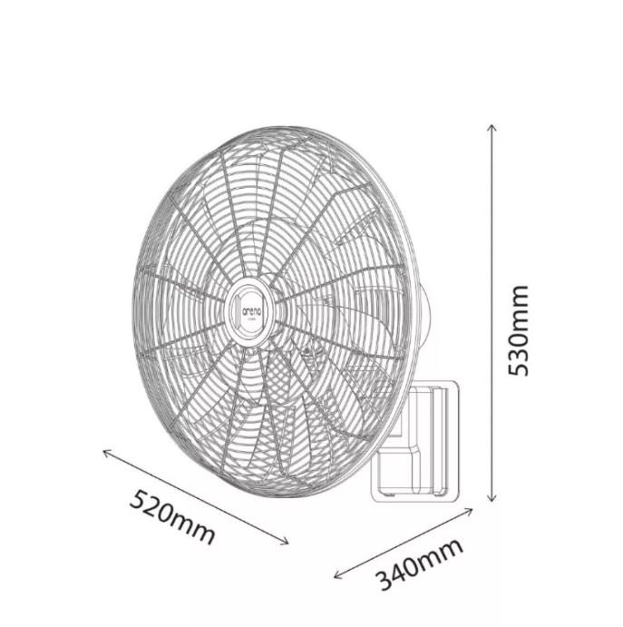 ALPHA Arena - AWF 1060/18 DC Motor Wall Fan 18 Inch with 18 Blades (6 Speed Remote) - Image 5