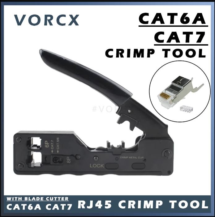 CT5 RJ11 RJ45 Tel CAT5e CAT6 CAT6A CAT7 Crimping Tool