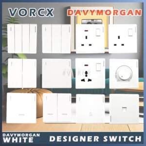 DavyMorgan White Color Designer Switch & Socket