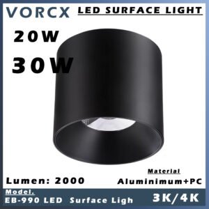 EB 990 20W 30W LED Aluminimum + PC Surface Light 3000k/4000k