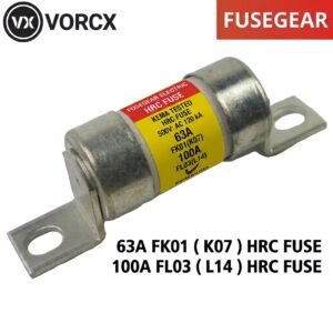 FUSEGEAR HRC FUSE FK01 FL03 63A / 100A CUT OUT USE FUSE 500V 120KA