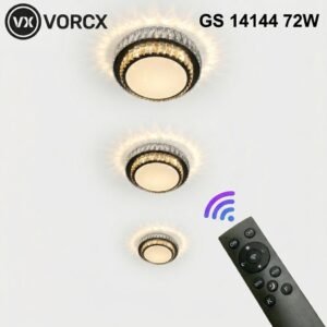 GS 14144 72W 3Color Dimmable Crystal Ceiling Light