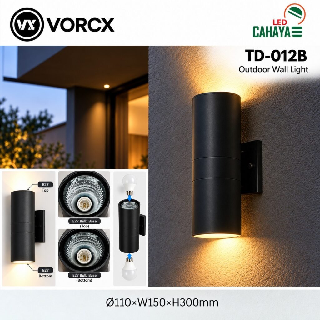 LH TD-012B E27 Bulb Base Up Down Wall Light