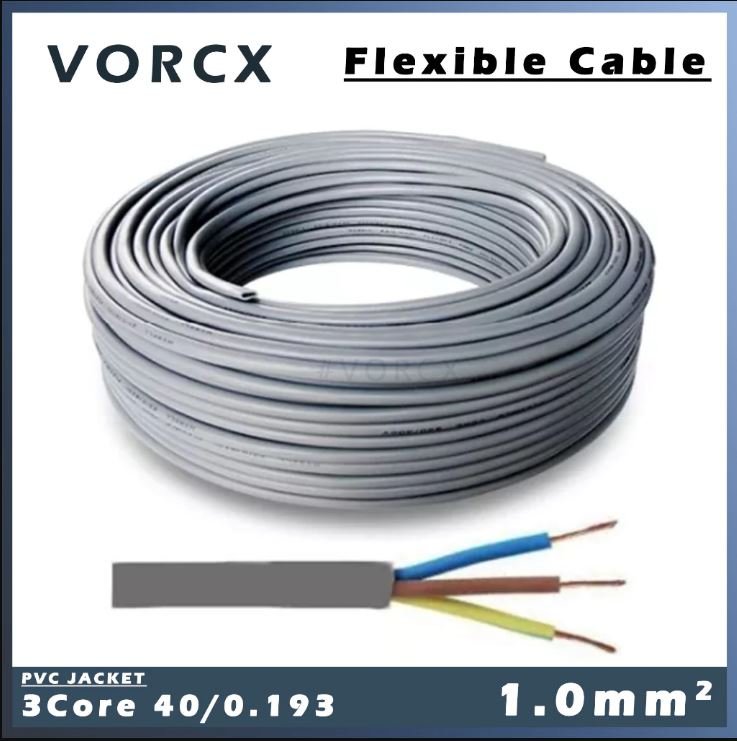NP-F47 3Core Flexible 40/0.193mm 80m Power Cable 1.0mm Size